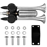 LIUWEI horn Universal Car Dual Trumpet Air Horn 300DB Trumpet Truck Dual Air Horns Kit Super Loud Ca