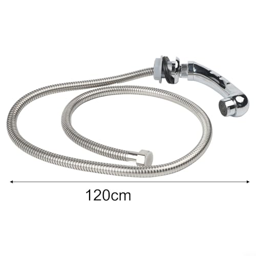 Mitigeur d'évier avec douchette extractible chromée pour bac à shampooing inversé - 4