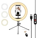 【USO MULTIFUNCIÓN】 la luz del anillo Selfie es adecuada para escenas como Tiktok, transmisión en vivo, enseñanza en línea, YouTube, Ins, Facebook, Vlog, maquillaje, video selfie, etc., combinando el soporte del teléfono móvil y la luz del anillo, después de activar la función de belleza en su teléfono móvil, también puede usar luces para aumentar el efecto de atmósfera para mejorar la calidad de imagen y la claridad de la imagen y el video 2 veces