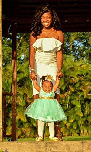 Mint Green Lace Flower Girls Dresses 12 Birthday Dress Beach Clothes Big Girls Kids Princess Special Occasion Prom Dresses Size 4T Tulle (Green, 120) #TOP1