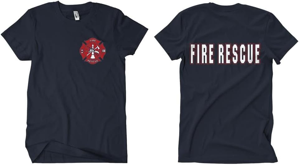 Fox Outdoor Products Fire Rescue Red/White Imprint Two-Sided Imprinted T-Shirt