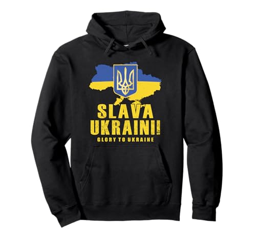 Ucrania Slava Ukraini Sudadera con capucha Tryzub Glory to Ukraine Flag Sudadera con Capucha