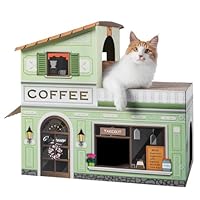 ALL-PURPOSE CAT HOUSE: Play, exercise, sleep, scratch all in one, a versatile and inclusive shelter that meets the diverse needs of cats. MAXIMUM CAT COMFORT: Offering cat a cozy heaven, cats love to play in cardboard boxes, and you won't find a card...