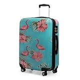 New York XPress 28 inch Luggage-Hardshell Suitcase with Wheels,Luggage w/TSA LOCK,Travel Luggage for Men Women,28''-Flamingo/Lake Blue