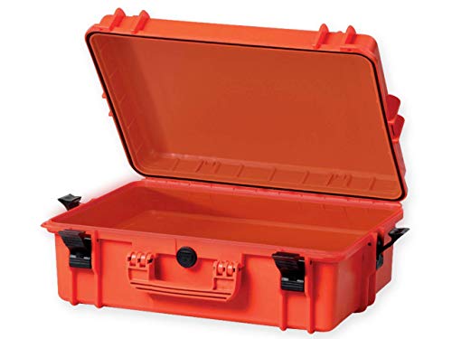 GIMA Case 500, Großer, Hermetischer und Robuster Orangefarbener Kunststoffkoffer, Ohne Innenliegenden Schaumstoff, IP67-Zertifiziert
