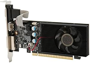 GT210 Graphics Card, 1024M GDDR3 64bit, PCI Express2.0, 589MHz 1000MHz Frequency, Support HDMI, VGA, DVI, Single Fan PC Graphics Card for Office