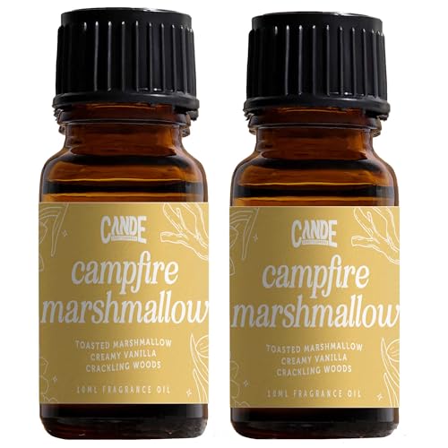 Image of CANDECraftCo Premium Fragrance Oil - Diffuser Oils Fragrances Scented for Home, Candle Soap Making Supplies, Aromatherapy Blends for House (0.34 Fl Oz) (2-Pack, Campfire Marshmallow)