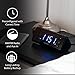 Magnasonic USB Charging Alarm Clock Radio with Time Projection, Battery Backup, Auto Time Set, Dual Alarm, 1.2