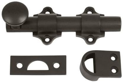 4 in. Heavy Duty Dutch Door Bolt, Oil Rubbed Bronze - Solid
