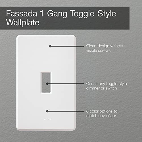 Lutron Fassada Toggle Style Wallplate in Ivory #TOP13