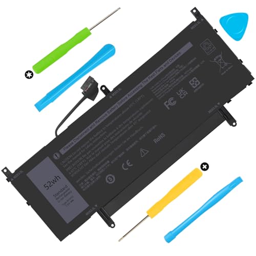 Bituoer N7HT0 Laptop Battery Replacement for Dell Latitude 9510 9520 / Latitude 9520 2-in-1 P94F P95F P95F001 P94F001 TVKGH V5K68 N2NLL 08NFC7 N2NLL N7HTO 0PKW00 089GNG 0HYMNG