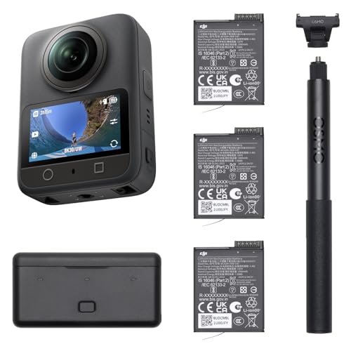 Image of DJI Osmo 360 Adventure Combo, 360 Camera With 1-Inch 360° Imaging, Extended Battery Life With 3 Batteries, Native 8K 360° Video, 4K/120fps & 170° Boost Video, Action Camera for Sports, Vlog