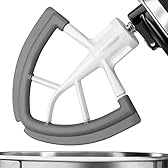 Flex Edge Beater for KitchenAid,Mixer Attachement Compatible With KitchenAid,Mixer Accessory,Fits Tilt-Head Stand Mixer Bowls For 4.5-5 Quart Bowls,Beater With Silicone Edges,Grey