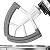 Flex Edge Beater For Kitchenaid,Kitchen Aid Mixer Accessory,Kitchen Aid Attachments For Mixer,Fits Tilt-Head Stand Mixer Bowls For 4.5-5 Quart Bowls,Beater With Silicone Edges,White