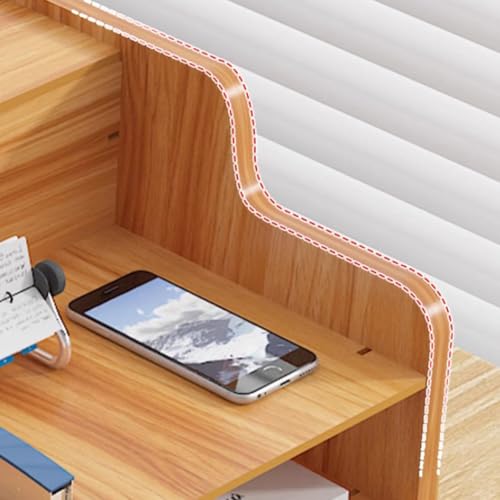 Schreibtisch-Organizer aus Holz mit Schublade – A4-Papiersortierer und Zeitschriftensammler, Zubehör Aufbewahrungsbox, Dokumentenständer,