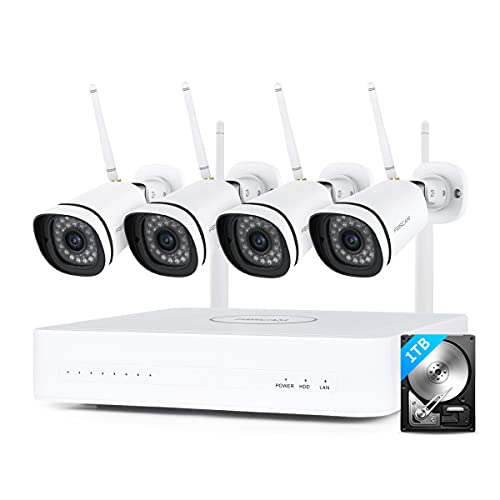 One-Day Sale: Up to 40% Off Foscam Full HD 1080P 25FPS Mesh WiFi Security Camera System with Motion Detection, 8CH NVR with 4 1080P Wifi Camera, 1T HDD included, 65ft Night Vision, IP66 (FN7108W-B4-1T)