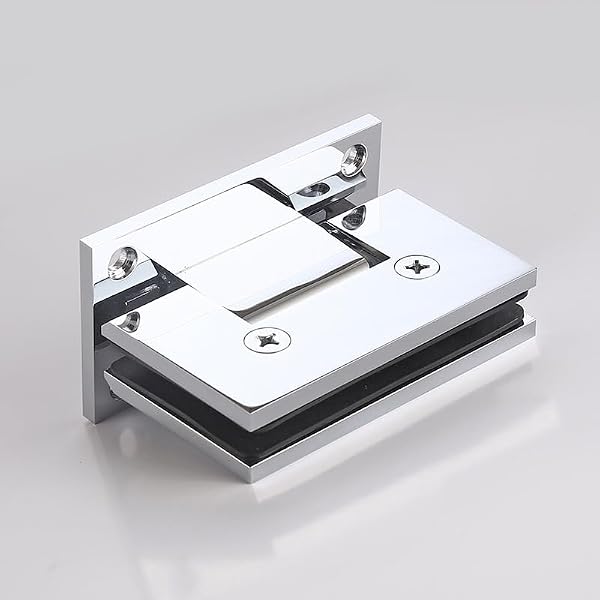 NovaNectar Brass Shower Door Hinges, Heavy Duty Glass Hinge, Chrome-2pcs by NovaNectar - Image 7