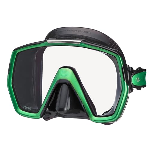 TUSA M-1001 Freedom HD Scuba Diving Mask, Black/Energy Green