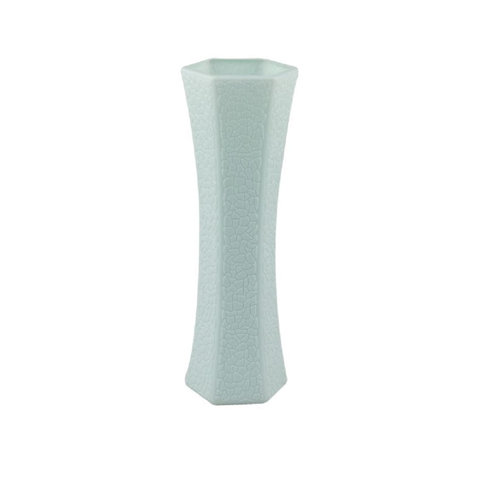 Pots de fleurs vert en plastique minimaliste imitation émail pour salon