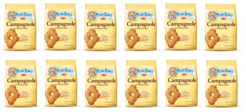 Mulino Bianco - Campagnole, Biscotti Frollini Con Crema Di Riso Al Latte E Farina Di Riso - 12 Pezzi Da 700 G
