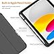 CACOE Hülle für iPad 11. Generation (A16) 2025, iPad 10. Generation 2022 mit Stifthalter, Dünn Ständer Schutzhülle Flexible TPU Rückseite mit Auto Schlafen/Wachen - Schwarz
