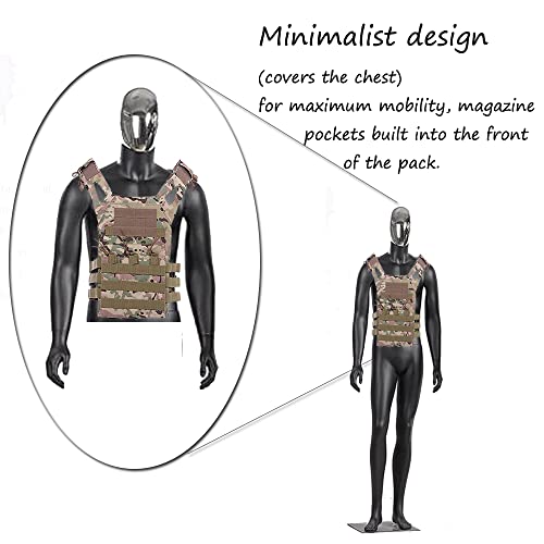 Bterda Tactical Vest Cs Training Vest Molle Breathable Jpc Training Quick Adjustable Game Vest Durable Protective Waistcoat (Camo) #TOP4