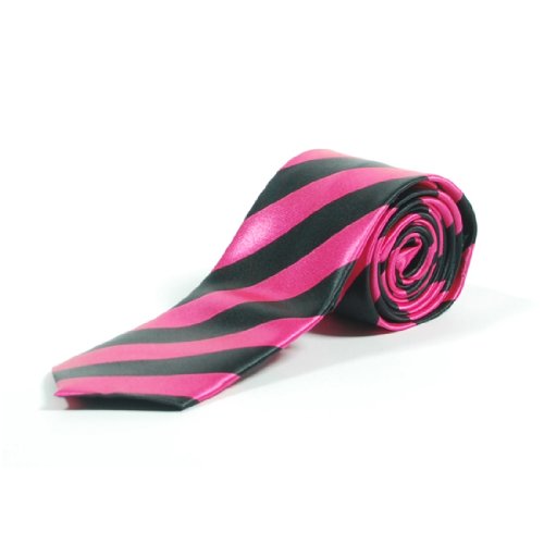 Cravatta sottile a righe - Stile St-Trinians (rosa...
