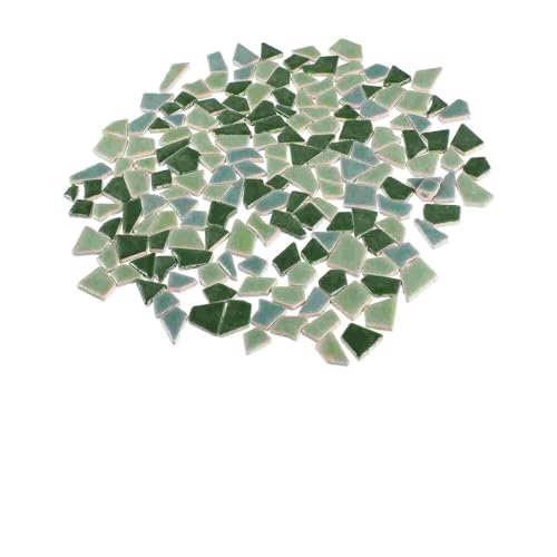 Tesselles mosaique 200g bricolage mosaïque mixte carrelage mosaïque processus céramique mosaïque verre fragmenté feuille de carreaux Mosaique verre (Color : Green)