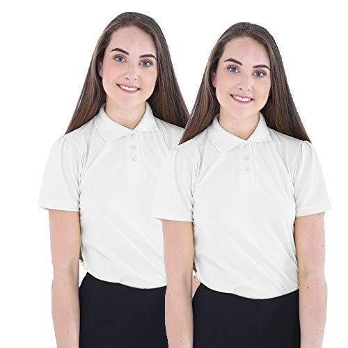 GW CLASSY OUTFIT GW CLASSYOUTFIT® 2 X * Niñas* Niños Liso (Pack de 2) Polo Tee Camisetas Escuela Uniforme PE Top Gym Tops