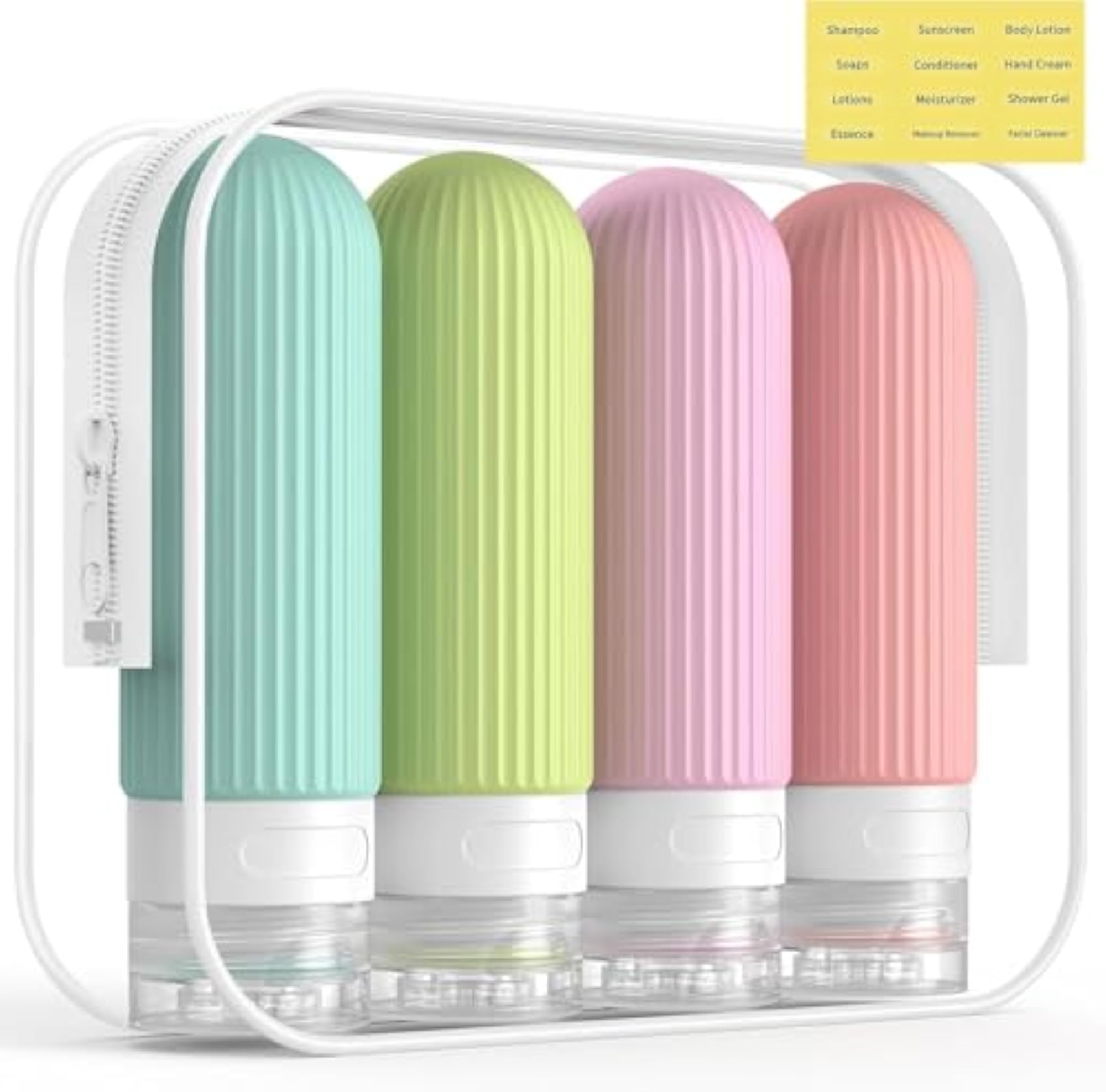90Ml Silicone Travel Bottle for Toiletries Organizer Kit