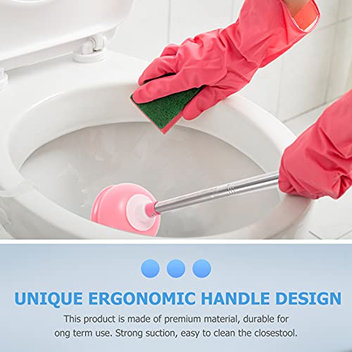 Image of Scicalife Toilet Plunger with Tray 22.83 Inch Bathroom Cleaning Tool for Easy Toilet and Drain Unclogging in Home Kitchen Office