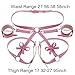 Punk Leather Thigh Straps,Pink Leather Garter Body Harness ﻿ Garter Belts,Adjustable Gothic Waistband Thigh Garter,Fashion Rave Accessories Belt,For Bout Carnival Party Gift