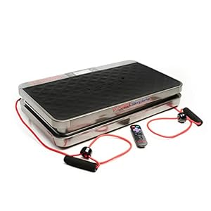 VX-Power Slimplate Digital – Vibration Plate Whole Body Oscillating Vibration Platform Exercise Machine w/ Resistance…