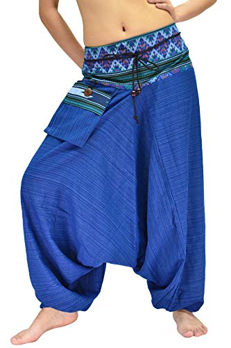 Harem Pants for Women and Men Traditional Loose Plus Size 100% Cotton Bohemian Style