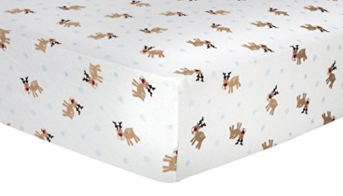 Trend Lab Reindeer Deluxe Flannel Fitted Crib Sheet