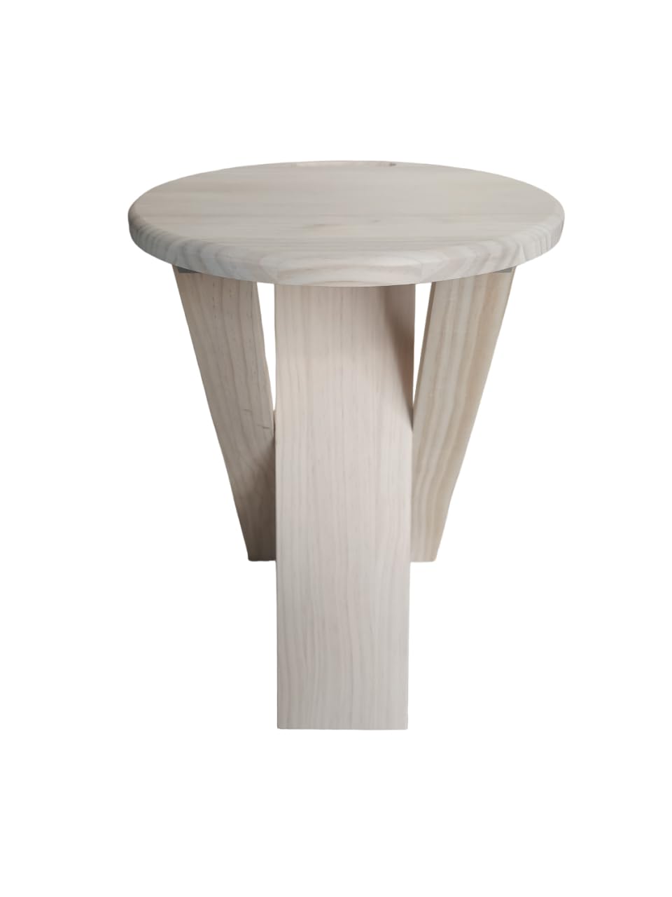 Taburete - banqueta plegable de madera maciza. Redondo, ligero y resistente. 45x30x30cm abierto y 71x30x4cm plegado (Nogal, 1 unidad)