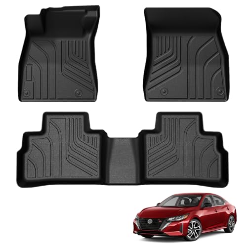 LUMWAY Floor Mats for 2025 2020-2024 Nissan Sentra, TPE All Weather Durable Floor Liners for Nissan Sentra Accessories
