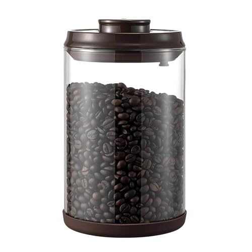 exhaust high borosilicate glass can - coffee storage can storage can coffee bean can sealed and fresh coffee can Premium Airtight Food Storage Containers With exhaust valve(32 fl oz)