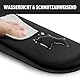 Gimars Upgrade Enlarge Silky and Superfine Fabric Gel Memory Foam Keyboard Wrist Rest Set, Ergonomic Keyboard Mouse Wrist Support for Typing Pain Relief, Comfort for Office, Gaming, Computer, Black
