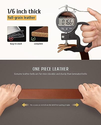Image of Creature Formal /Casual Black Color Genuine Leather Belts For Men (Length- 46 inches||40MM||BL-042-BLK)