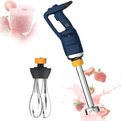 Powerful 750W Stainless Steel Stick Blender for Large Batches - Ideal for Pureeing Vegetables, Sauces, Cream Cheese & Almond Paste - Commercial Grade with Whisk Attachment