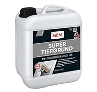 MEM Super Tiefgrund, Für saugende und nichtsaugende Untergründe, Innen und außen anwendbar, Einfache Anwendung, Lösemittelfrei, 5 l, Milchig-weiß