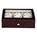 Produktbild L.HPT Uhrenbeweger für Automatikuhren Leise,Batterie Holz Watch Winder 6 Box Motor Automatic Uhrenbox Uhrenboxen Uhrenaufbewahrung Uhrenkasten Uhrenvitrine Uhrenschatulle Rot