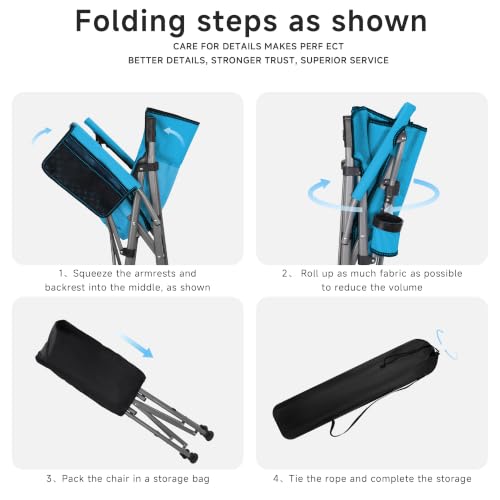 Image of Heavy Duty Folding Camping Chair for Camp, Picnic, Lawn, Fishing