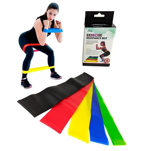 KIT 5 FAIXAS ELÁSTICAS THERA BAND COM 5 NÍVEIS FISIOTERAPIA