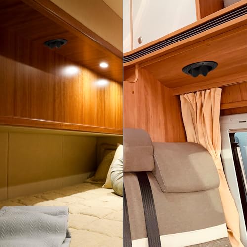 Toyvian Auto Klimaanlagen Entlüftungsauslass, 2er-Pack 60mm A1176, Verstellbares Schwarz Lüftungsgitter, KFZ Zubehör für Pkw Wohnmobile, ATVs und Yachten