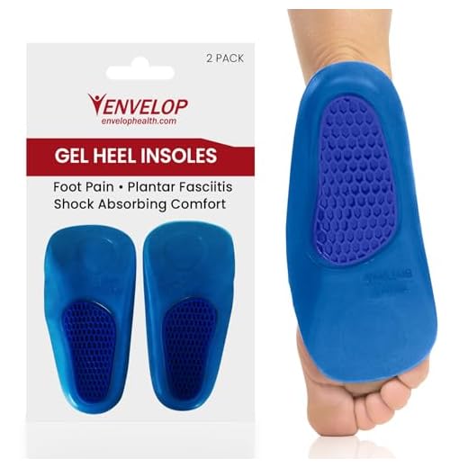 Envelop Gel Insoles for Women, Men & Flat Feet - 3/4 Arch Support Insoles for Plantar Fasciitis, Orthotic Shoe Insoles for Foot Pain Relief