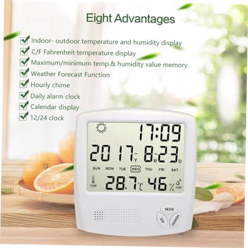 INOOMP Higrômetro Medidor De Umidade Medidor De Temperatura Medidor De Monitor De Umidade Termômetro