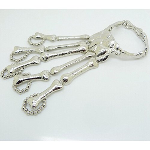 LuOEM Skeleton Skull Hand Talon Finger Bone Slave Pulseira Pulseira Pulseira Pulseira Pulseira Pulse