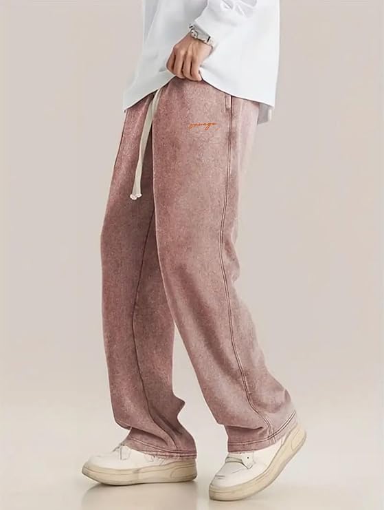 Image of BE SAVAGE Acid wash Baggy Track Pant for Men Gym Trackpants Baggy joggerd